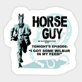 Horse Guy Wilbur Feed Sticker